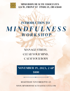 Mindfulness Workshop 11.2023 flyer